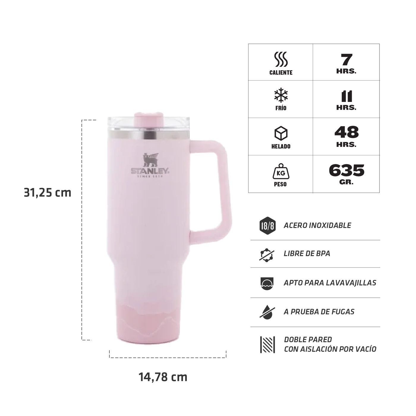 Vaso Stanley Quencher 2.0 Tumbler 1,18 Lts