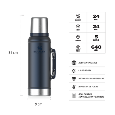 TERMO CLASICO STANLEY C/TAPON CEBADOR 950 ML