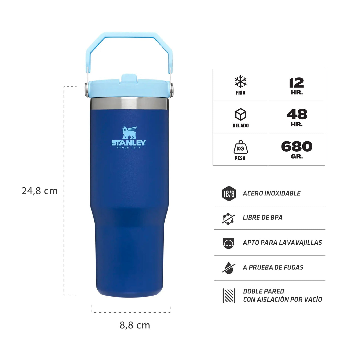 BOTELLA STANLEY FLIP STRAW TUMBLER 887 ML