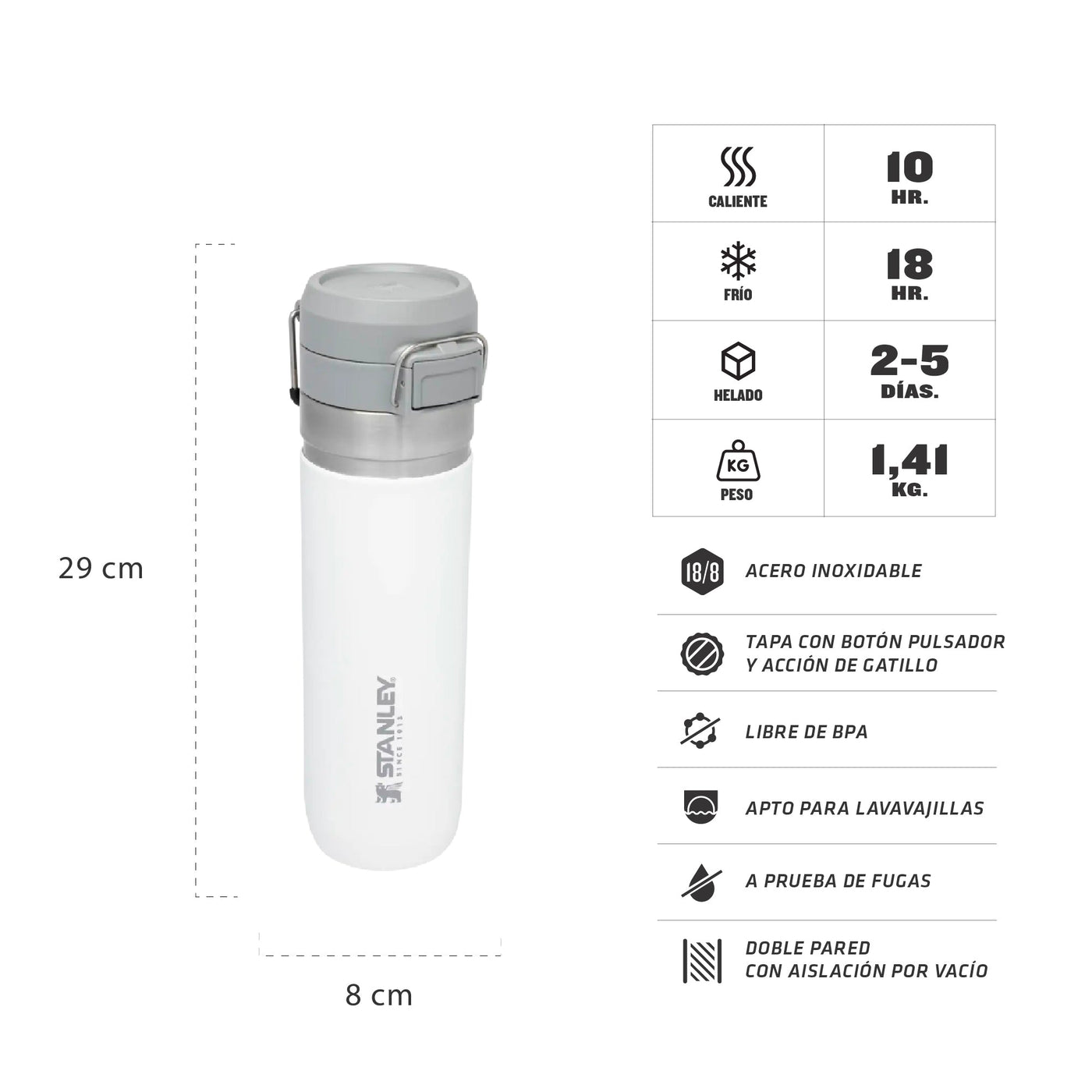 Botella Stanley Go Flip 1 Lt