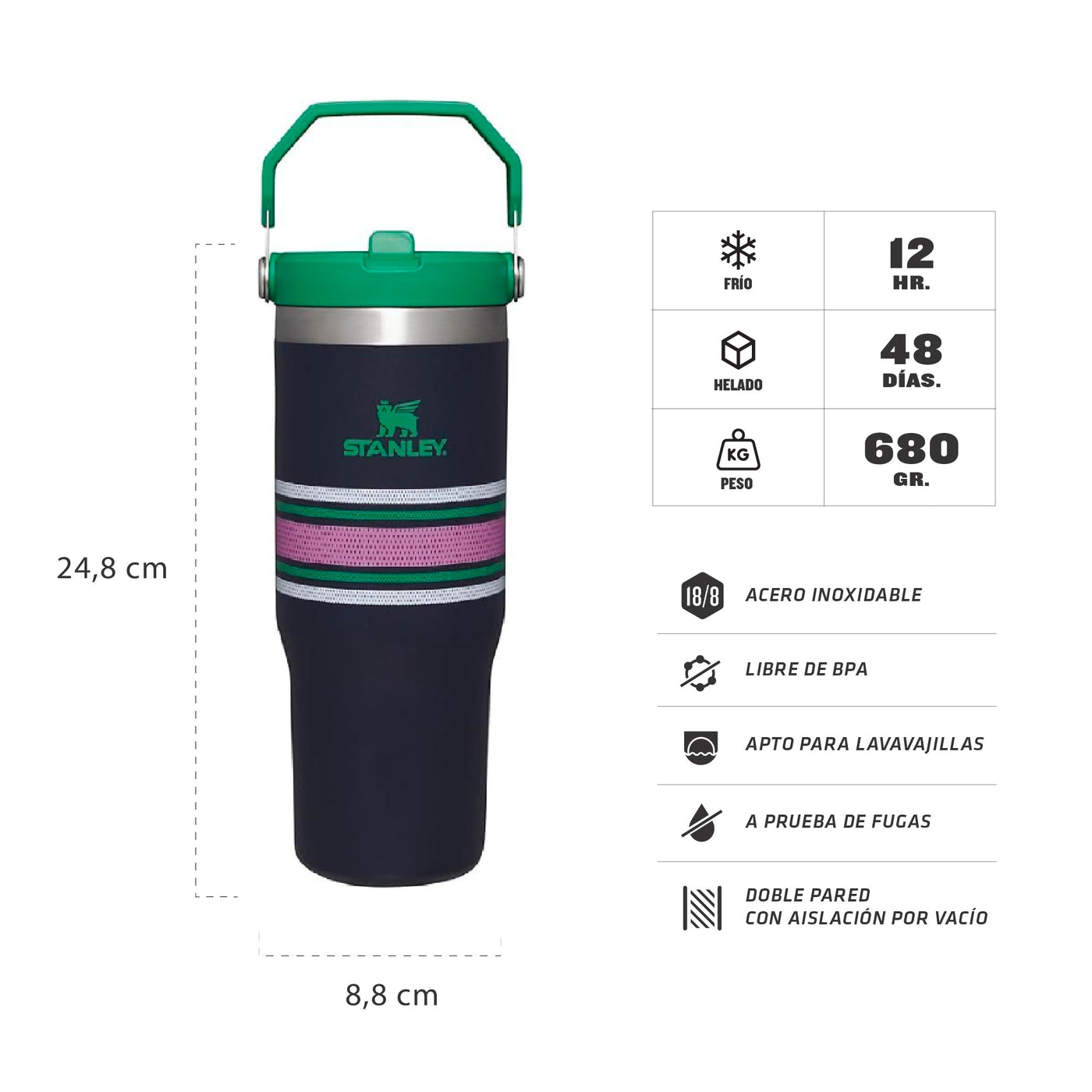 BOTELLA STANLEY FLIP STRAW TUMBLER 887 ML