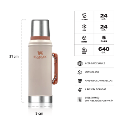 TERMO CLASICO STANLEY C/TAPON CEBADOR 950 ML